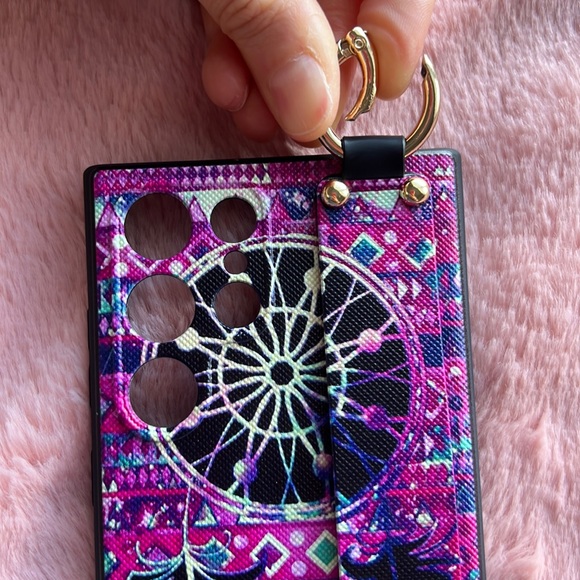 For Samsung Galaxy S22 ultra phone case with wrist strap kickstand keychain ring - Picture 6 of 17